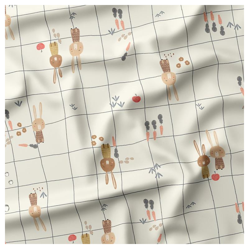 Printed Waterproof Fabric ILAPIO Ecru / Brown